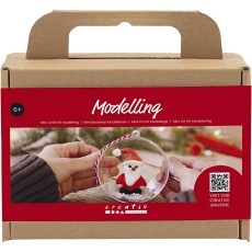 Mini Kreativ Set Modellieren, Weihnachtsmann, Rot/Weiß, 1 Pck