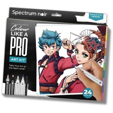 Kreativ Set Illustration, Manga- und Comic-Helden, sortierte Farben, 1 Packung