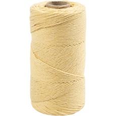 Macramé-Kordel, L 198 M, D 2 mm, Hellgelb, 330 g/ 1 Rolle
