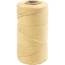 Macramé-Kordel, L 198 m, D 2 mm, Hellgelb, 330 g/ 1 Rolle