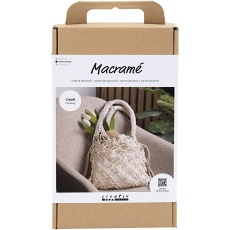 Kreativ Set Macramé, Tasche, Weiß, 1 Pck