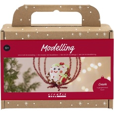 Mini Kreativ Set Modellieren, Herzförmige Weihnachtsfigur, Sortierte Farben, 1 Pck