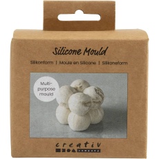 Silikonform, Quadrat mit Seifenblasen, H 4 cm, B 4 cm, D 4 cm, 1 Stk/ 1 Pck