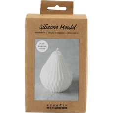 Silikonform, Gerippte Tropfenform, H 8 cm, D 7 cm, 1 Stk/ 1 Pck