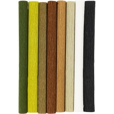 Krepppapier, Blatt 25x60 cm, Kreppanteil: 180%, 105 g, Natur, 8 Bl./ 1 Pck