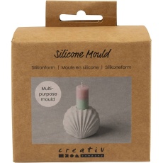 Silikonform, Kerzenhalter Muschel, H 5,5 cm, L 6,8 cm, B 5,5 cm, 1 Stk