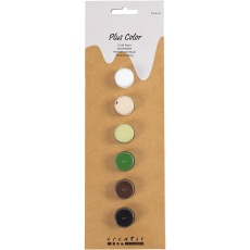 Hobbyfarbe Plus Color, Natur, 6x5 ml/ 1 Pck