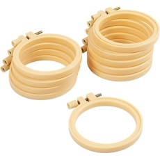 Stickrahmen, Rund, D 9,5 cm, 10 Stk/ 1 Pck