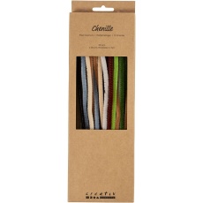 Chenilledraht, L 30 cm, Dicke 6 mm, Natur, 25 Stk/ 1 Pck