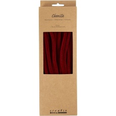 Chenilledraht, L 30 cm, Dicke 6 mm, Dunkelrot, 50 Stk/ 1 Pck