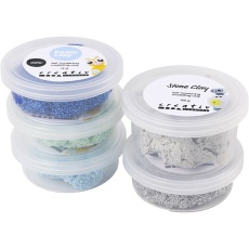 Stone Clay Mix, Harmonie in Blau-Grün, 1 Pck