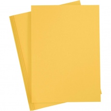 Karton, farbig, A4, Blatt 210x297 mm, 180 g, Sonnengelb, 20 Bl./ 1 Pck