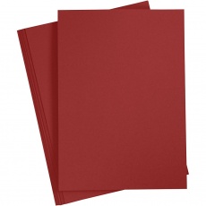 Karton, farbig, A4, Blatt 210x297 mm, 180 g, Dunkelrot, 20 Bl./ 1 Pck