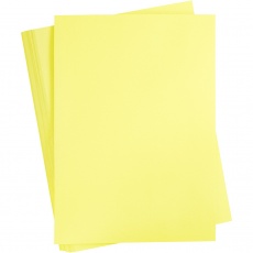 Karton, farbig, A2, Blatt 420x594 mm, 180 g, Hellgelb, 100 Bl./ 1 Pck