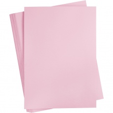 Karton, farbig, A2, Blatt 420x594 mm, 180 g, Hellpink, 100 Bl./ 1 Pck