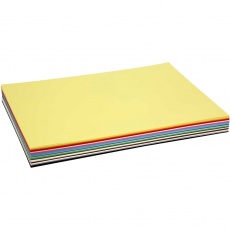 Farbkarton, A2, Blatt 420x594 mm, 180 g, Sortierte Farben, 300 Bl. sort./ 1 Pck