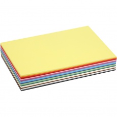 Farbkarton, A4, Blatt 210x297 mm, 180 g, Sortierte Farben, 300 Bl. sort./ 1 Pck
