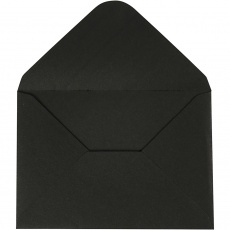 Umschläge, Umschlaggröße 11,5x16 cm, 110 g, Schwarz, 10 Stk/ 1 Pck