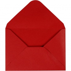 Umschläge, Umschlaggröße 11,5x16 cm, 110 g, Rot, 10 Stk/ 1 Pck