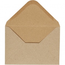 Umschläge, Umschlaggröße 11,5x16 cm, 110 g, Natur, 10 Stk/ 1 Pck