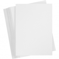 Karton, farbig, A4, Blatt 210x297 mm, 180 g, Weiß, 100 Bl./ 1 Pck