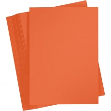 Karton, farbig, A4, 210x297 mm, 180 g, Orange, 100 Bl./ 1 Pck