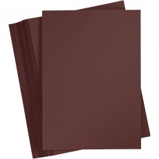 Karton, farbig, A4, Blatt 210x297 mm, 180 g, Dunkelbraun, 100 Bl./ 1 Pck