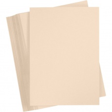 Karton, farbig, A4, Blatt 210x297 mm, 180 g, Beige, 100 Bl./ 1 Pck