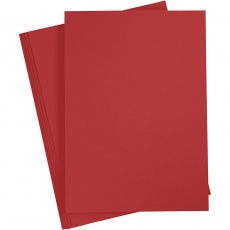 Papier, A4, Blatt 210x297 mm, 80 g, Rot, 20 Stk/ 1 Pck
