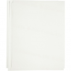 Transfer-Bügelfolie, Blatt 21,5x28 cm, für helle und dunkle Textilien, Weiß, 12 Bl./ 1 Pck