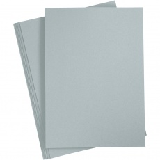 Karton, A4, Blatt 210x297 mm, 220 g, Grau, 10 Stk/ 1 Pck