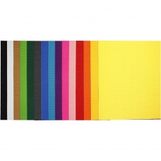 Wellkarton, 50x70 cm, 80 g, Sortierte Farben, 15 Bl./ 1 Pck