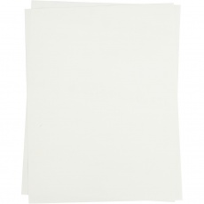 Transfer-Bügelfolie, 21,5x28 cm, für helle und dunkle Textilien, Weiß, 3 Bl./ 1 Pck