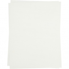 Transfer-Bügelfolie, Blatt 21,5x28 cm, für helle und dunkle Textilien, Weiß, 3 Bl./ 1 Pck