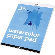 Aquarellblock, A4, Blatt 210x297 mm, 180 g, Weiß, 20 Bl./ 1 Stk