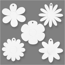 Blumen, D 20 cm, 400 g, Weiß, 5x3 Stk/ 1 Pck