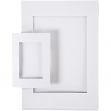 Passepartout-Rahmen, Größe A4+A6, 230 g, Weiß, 2x60 Stk/ 1 Pck