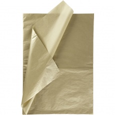 Seidenpapier, 50x70 cm, 17 g, Gold, 25 Bl./ 1 Pck