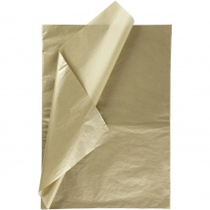 Seidenpapier, Blatt 50x70 cm, 17 g, Gold, 25 Bl./ 1 Pck
