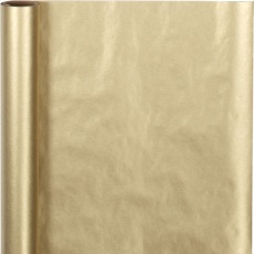 Geschenkpapier , B 50 cm, 60 g, Gold, 5 m/ 1 Rolle