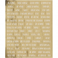 Sticker, Blatt 10x11,5 cm, Gold, 4 Stk/ 1 Pck