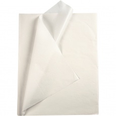 Seidenpapier, Blatt 50x70 cm, 17 g, Weiß, 25 Bl./ 1 Pck