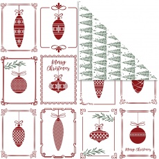Design-Papier, Christbaumkugeln und Weihnachtsbäume, 30,5x30,5 cm, 180 g, 5 Bl./ 1 Pck