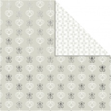 Design-Papier, Engel & Herzen, Blatt 30,5x30,5 cm, 180 g, Silber, 3 Bl./ 1 Pck
