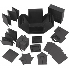 Explosion Box, Größe 7x7x7,5+12x12x12 cm, Schwarz, 1 Stk