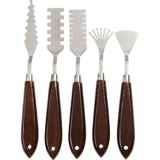 Palettmesser-Set, L 17-21 cm, B 2-3 cm, 5 Stk/ 1 Pck