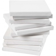 Leinwand, T 1,6 cm, Größe 15x15 cm, 280 g, Weiß, 80 Stk/ 1 Pck