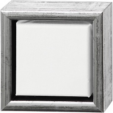 Leinwand mit Holzrahmen, Größe 10x10 cm, 360 g, Weiß, 6 Stk/ 1 Pck
