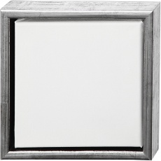 ArtistLine Künstlerleinwand mit Rahmen, T 3 cm, Größe 24x24 cm, 360 g, Antiksilber, Weiß, 1 Stk