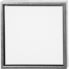 ArtistLine Künstlerleinwand mit Rahmen, T 3 cm, Größe 34x34 cm, 360 g, Antiksilber, Weiß, 1 Stk